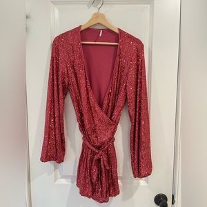 Free People Christina Sequin Romper